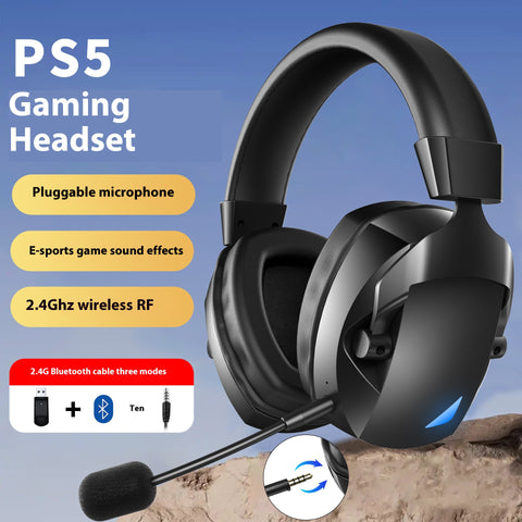 Auriculares Gaming Inalámbricos 2.4G Bluetooth RGB Multiplataforma