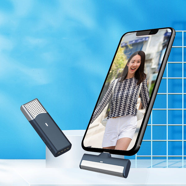 Micrófono Inalámbrico de Solapa con Estuche de Carga — Micrófono Lavalier Inalámbrico para iPhone y Android