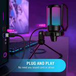 Micrófono Condensador USB para Gaming PC PS4 PS5
