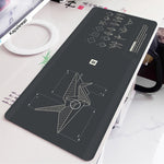 Mousepad Gaming Grande Negro y Blanco para Escritorio