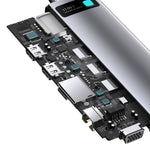 Hub USB-C 11 en 1 con Docking Station Gris Espacial