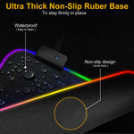 Mousepad Gaming RGB Grande con Base Antideslizante