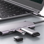 Docking Station Type-C 6 en 1 con Dual M.2 SSD y Carga Rápida PD