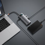 Hub USB-C 9 en 1 con Docking Station Gris Espacial