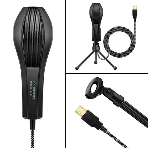 Micrófono USB para streaming y gaming con control de voz