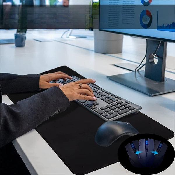 Mousepad Gaming Grande Negro y Blanco para Escritorio