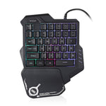 Teclado Mecánico Gaming Portátil Una Mano RGB Retroiluminado