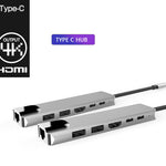 Hub USB-C Multifunción 6 en 1 HDMI RJ45 PD