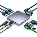 Docking Station USB-C 11 en 1 HDMI VGA RJ45 USB 3.0