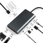 Hub Adaptador USB Tipo C Múltiples Puertos