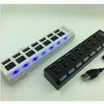Hub USB 7 Puertos con Interruptor Individual