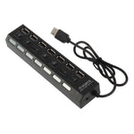 Hub USB 7 Puertos con Interruptor Individual