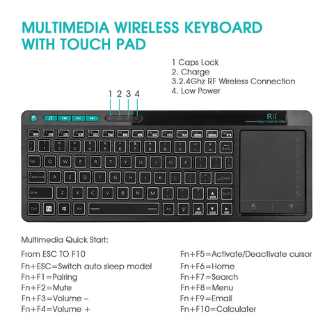 Teclado RGB con Touchpad Integrado