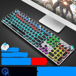 Teclado Mecánico Gaming Steampunk Ejes Verdes y Negros