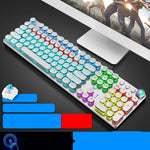 Teclado Mecánico Gaming Steampunk Ejes Verdes y Negros