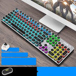 Teclado Mecánico Gaming Steampunk Ejes Verdes y Negros