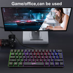 Teclado Gaming Membrana 61 Teclas RGB Mini