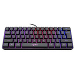 Teclado Gaming Membrana 61 Teclas RGB Mini