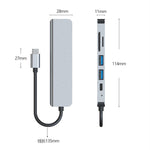 Dock Multifunción 4K USB 6 en 1 para Notebooks