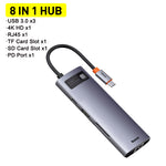 Hub Multipuerto USB-C 6 en 1 con Salida 4K