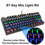 Teclado Mecánico Gaming 87 Teclas Ejes Verde Rojo