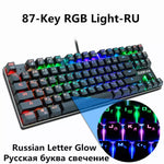 Teclado Mecánico Gaming 87 Teclas Ejes Verde Rojo