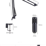 Micrófono Condensador USB 192KHz 24Bit BM-800 para Streaming