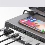 Estación de Acoplamiento USB-C 11 en 1 - 4K HDMI VGA