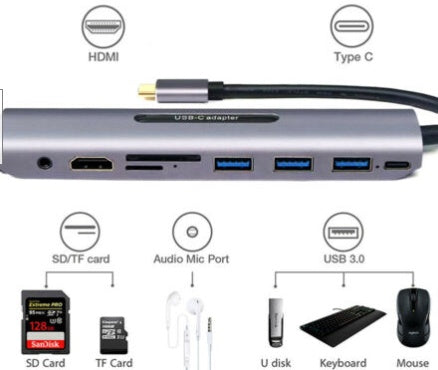 Hub Adaptador USB-C con HDMI 4K