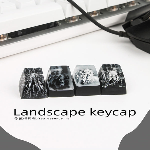 Keycaps Resina Snow Mountain Teclado Mecánico Personalizado