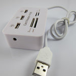 Hub USB 2.0 Multi-Puerto con Lector de Tarjetas