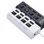 Hub USB 2.0 de 4 puertos con alimentación independiente