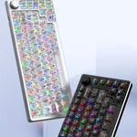 Teclado Mecánico RGB Inalámbrico Tri-modo Transparente