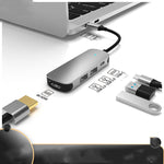 Estación de Carga Rápida USB-C con Hub Múltiple