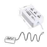 Hub USB 2.0 Multi-Puerto con Lector de Tarjetas
