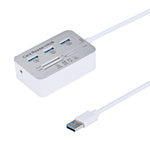 Hub USB 3.0 de 4 puertos con divisor integrado