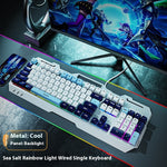 Teclado Mecánico Gaming con Teclas Silenciosas para Escritorio