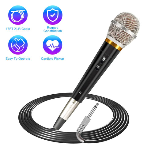 Micrófono Dinámico XLR Cardioide para Karaoke y Podcasting