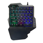 Teclado Mecánico Gaming Portátil Una Mano RGB Retroiluminado