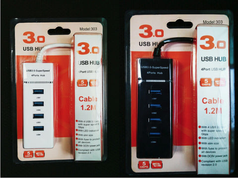 Hub USB 3.0 de 4 Puertos Alta Velocidad