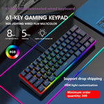 Teclado Compacto RGB para Gaming y Trabajo