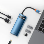Hub Docking Station USB-C 6 en 1 Gleam Series Azul