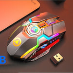 Ratón Gaming RGB Inalámbrico Recargable con Silenciador