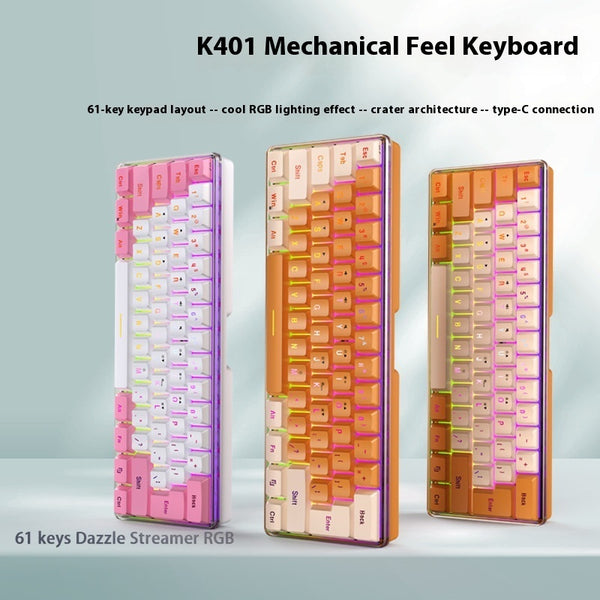 Teclado Compacto RGB para Gaming y Trabajo