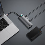 Hub USB-C 11 en 1 con Docking Station Gris Espacial