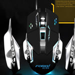 Ratón Gaming Mecánico Luminoso USB Cableado
