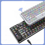 Teclado Mecánico RGB Inalámbrico Tri-modo Transparente