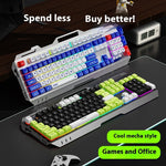 Teclado Mecánico Gaming con Teclas Silenciosas para Escritorio