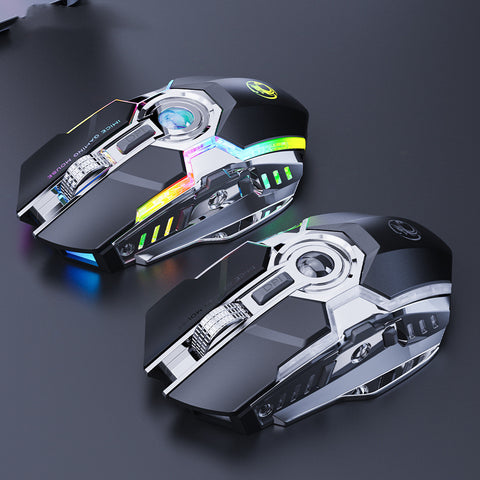 Ratón Gaming Inalámbrico RGB Silencioso 7 Botones con Carga 2.4G