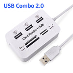 Hub USB 2.0 Multi-Puerto con Lector de Tarjetas